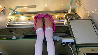 teen works without panties to earn extra cash for studies