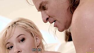 Daddy4k den slugge mannen förför sonens söta brud före bröllopsceremonin