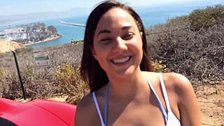 lilith virago gets a face full of cum after double anal leaves her gaping