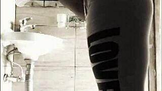 Huge ebony milf with saggy tits shakes big ass in compilation