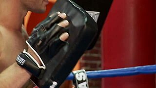 Boxing Coach Drills Wet Cunt In Fight Ring