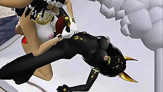 Lady Bastet Of Egypt Uses Her Servant Girl.