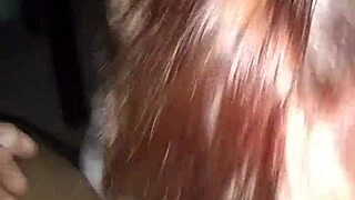 i give a blowjob to my friend's monster cock, being a fat bbw redhead