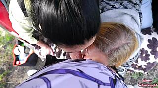 Who Knew Outdoor Double Blowjob in a Car Trunk Could Be So Hot?