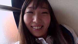 Japanese amateurs engage in quickie hardcore fucking in asia, homemade style.