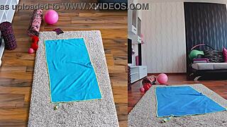 Hot And Sweaty Dual Cam Naked Yoga! Witness The Steamy Action!