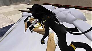 Lady Bastet Of Egypt Uses Her Servant Girl.