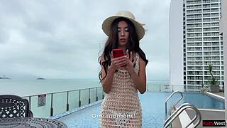 spanish blanca tries russian cock creampie