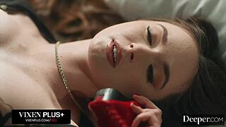 hazel moore bent over for double facial and titty fuck