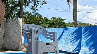 Married woman in tight body, husband sees her ass 😏