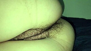 The couple explores the teen's tight wet pussy and hairy ass in amateur fucking