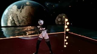 Wow, that 2B sexy dance is so hot!