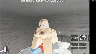 roblox sex condo where characters engage in big ass blowjob and creampie doggystyle