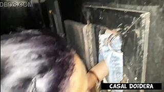Novinha From Rio Fucks In Cabin And Sucks At Glory Hole