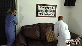 Fiery Penny Pax grips dildo while Cali Carter rides wild! 🔥