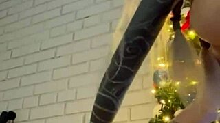 My christmas video featuring solo play with dildo