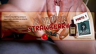 Widow Strawberry rides Black Licious' big cock doggystyle 😍