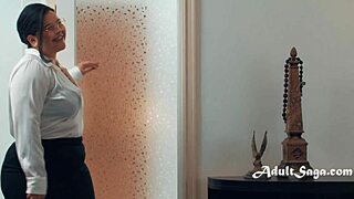 wife caught in chubby office affair with michael vegas