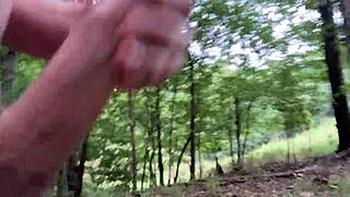 Naked Flashing In The Forest Nature