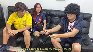 Wow, girlfriend tricked into sex for boyfriend's football debt!