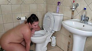 Bbw instructs you how to lick a public toilet cum countdown 😏