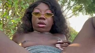 I, Lola Black, Am Playing With My Pussy Outside For Neighbors