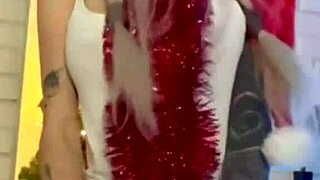 My christmas video featuring solo play with dildo