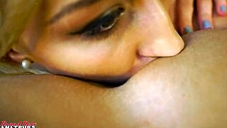 horny blonde coeds bailey and olyssia suck and share a dick before getting banged hard