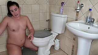 Bbw instructs you how to lick a public toilet cum countdown 😏