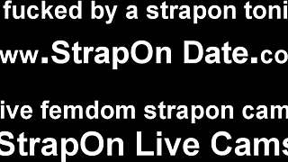 hard fucking whore mouth with toy in femdom scene