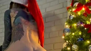 My christmas video featuring solo play with dildo