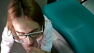 doctor started sucking patients dick during appointment facial cumshot