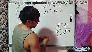 Asian Nerd With Brown Eyes Engages In Erotic Mathematical Fantasies In Bedroom With Amateur Partners