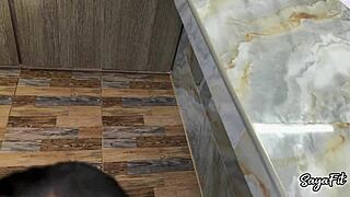 Sayafit and Anissa Miller playing with pool balls between big buttocks 😍