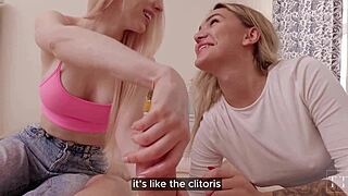 i watch two blondes compete with my huge cock