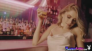 all natural blonde teen poses naked on bar 😊