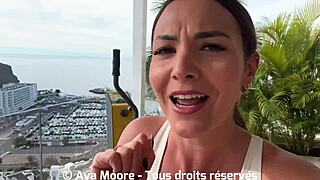 big ass demolished by huge cock after gym, cum all over her body