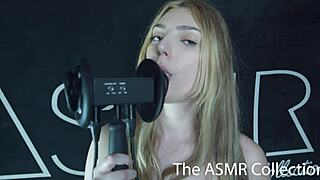 ear licking asmr with blue eyes and alternative fetish vibes