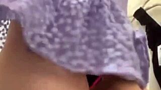 shaved pussy fingering in public big tits orgasm