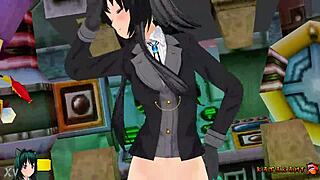 Yukari Katsubari's Strip Bossfight: Clothes Ripped Off!