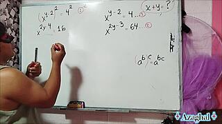 Asian Nerd With Brown Eyes Engages In Erotic Mathematical Fantasies In Bedroom With Amateur Partners