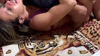 I'm playing the devoted wife to this big black cock in bed