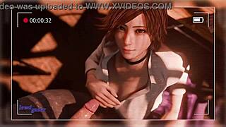 Asuka Kazama stars in a threesome with blowjobs, cum in mouth, and deepthroat action