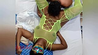 Is this puta cumming hard from oral pleasure?