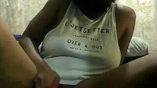 Black Wife Masturbates Tight Wet Pussy To First Squirting Orgasm