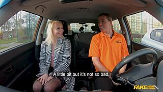 Fake Driving School - Blonde Bombshell Marllyn Sugar Fucks Instructor