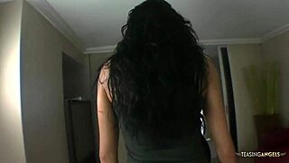 as kayla carrera strips, she deepthroats before wild doggystyle. bent over, she takes every hard thrust.