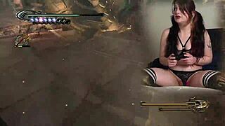 lovense connected gaming sexy bimbo plays bayonetta episode 5