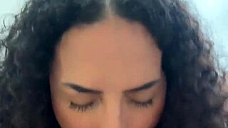 Watch me unleash my latina heat in first pov - sloppy deepthroat masturbation & cum on tits