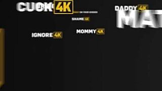 Mature cougar seduces husband on sofa while friend watches.